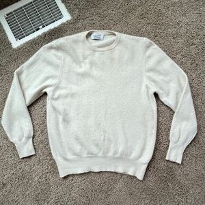 VTG United Colors of Benetton Cashmere Crewneck Sweater Ivory Made in Italy